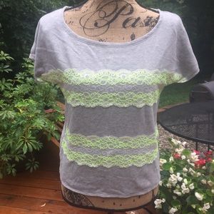 NWT Aeropostale Floral Lace Summer Crop Top